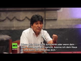 Morales zu bolivien "wie zu diktaturzeiten stehen nun wieder panzer auf den strassen"