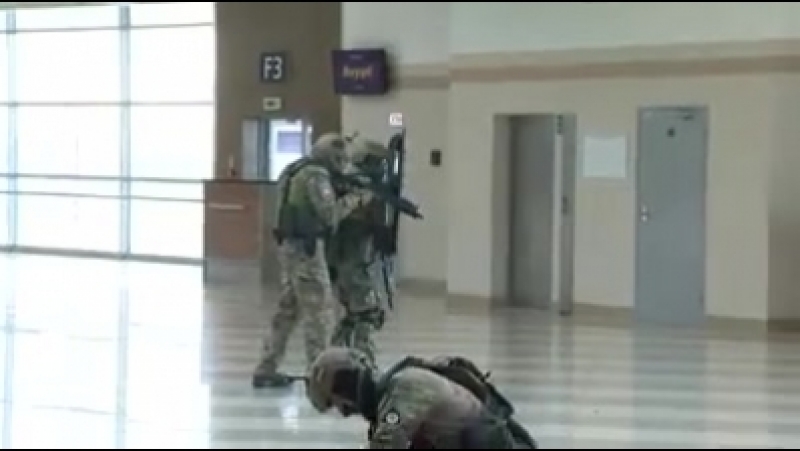 Навчання спецпідрозділів нацполіції "корд" і держприкордонслужби "дозор" у аеропорту бориспіль