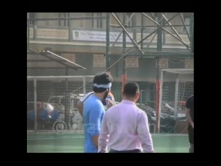 Ranbir kapoor and other asfc members at football practice session today