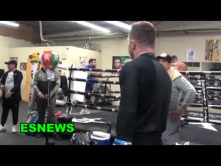 Canelo showing skills on cobra bag esnews boxing