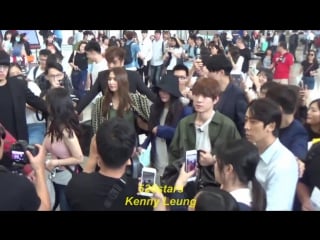 [fancam] t ara hyomin, monsta x hyungwon, aoa jimin, tritops, jessi arrived hong kong a