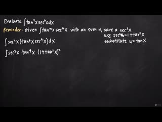 [11 integrals trigonometric integrals] 094 tan^m sec^n, even n