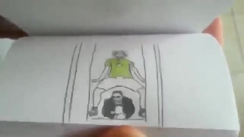 Psy gangnam style на бумаге