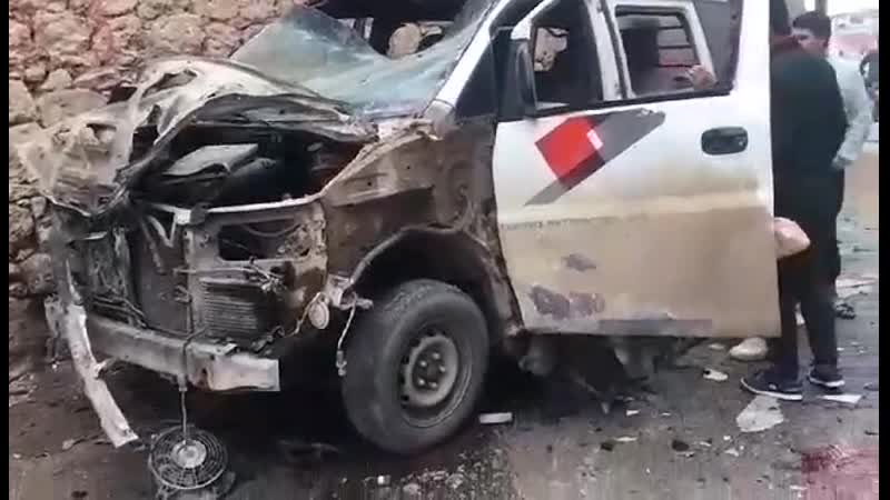 Заминированный автомобиль взорвался в городе кафр набль на юге сельской местности идлиба #сирия