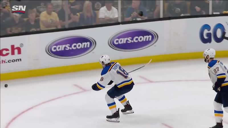 Angry torey krug throws big body check on robert thomas mp4