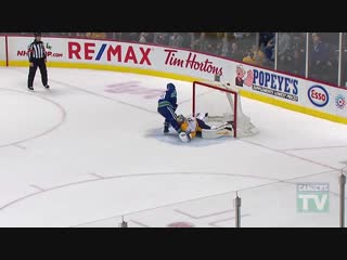 Elias pettersson scores his first penalty shot goal vs pekka rinne (dec 06, 201