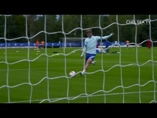 Timo werner on fire during chelsea finishing drill |