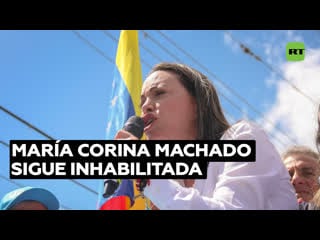 Contraloría de venezuela confirma que opositora maría corina machado sigue inhabilitada