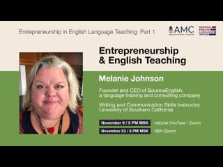 Entrepreneurship and english teaching entrepreneurship in english language teaching series