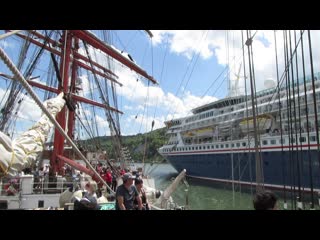 Sedov and balmoral on river seine