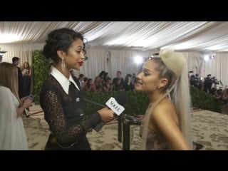 Ariana grande on her sistine chapel ceiling dress | met gala with liza koshy | vogue