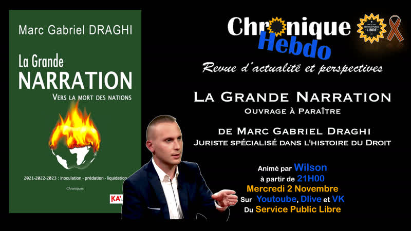 Chronique hebdo #41 avec marc gabriel draghi la grande narration