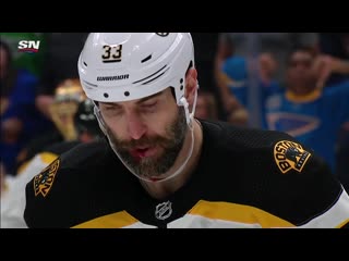 Zdeno chara got puck in the face