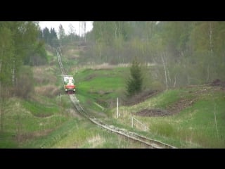 Ужд тепловоз ту2 273 близ о п калниена narrow gauge tu2 273 arriving to kalniena station