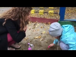 Playing in the sandpit