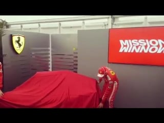 Vettel and kimi revealing the new livery in suzuka today