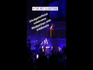 Demi lovato performing confident at the met cloisters in new york city