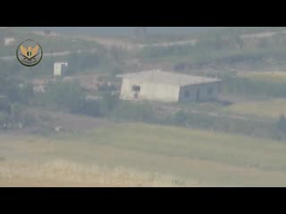 Syria taking advantage of jebal zawiyah heights, nlf took out a tank with a kornet in ghab