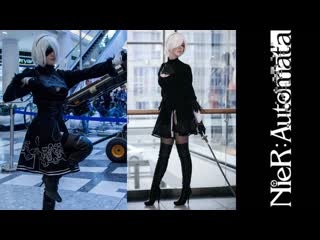 Nier automata 2b and 9s cosplay at cosplay star & shtuka 2018