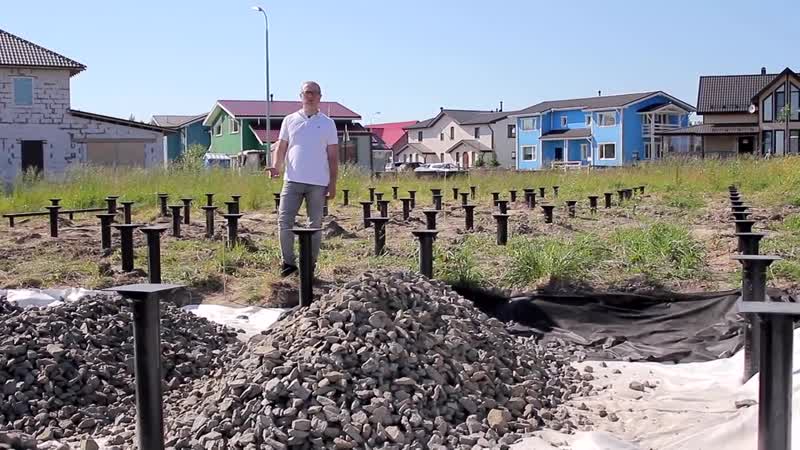 [виллози хаус (sip)] свайно винтовой фундамент cваи провалились на 9 метров!