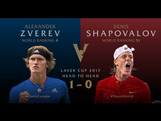 Alexander zverev vs denis shapovalov laver cup 2017 hd highlights