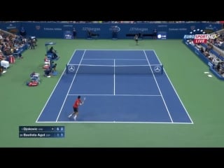 Novak djokovic vs roberto bautista agut 3 1 us open 2015 highlights [hd 720p] (1)