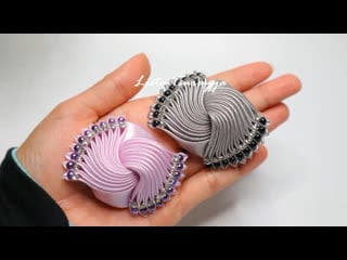 Diy tutorial kanzashi galaxy satin ribbon ¦ elegant brooch ¦ gurita manja ¦ how to make flower