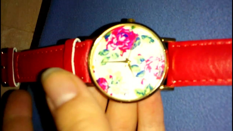Годинник жіночий geneva rose flower quartz red