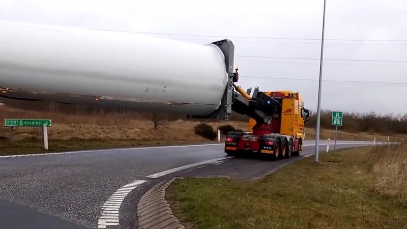Перевозка лопасти ветрогенератора