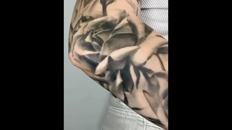 Женский рукав тату