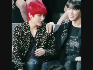 Oh, ive seen it, taehyung youre enjoying the view while youre smoothing hoseoks leg