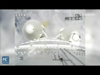 New china tv launch of last bds satellite captured by rocket cam