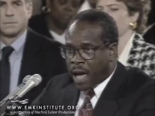 Clarence thomas supreme court nomination hearings from pbs newshour and emk institute