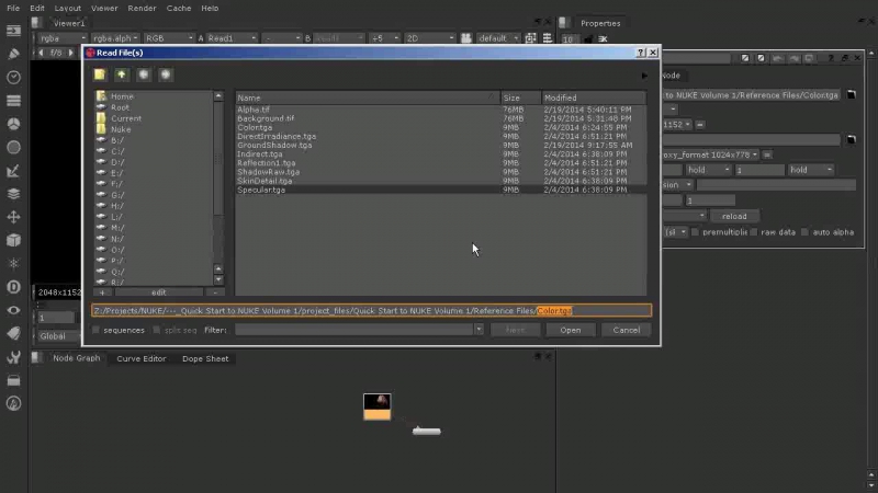 02 user interface basics and reading images into nuke (quick start to nuke volume 1)