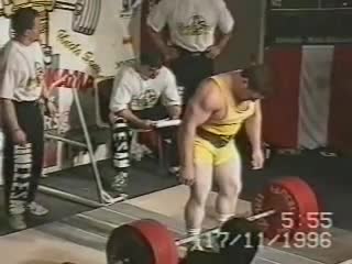 Ed coan 1996 380kg 837lb deadlift @ 110kg 242lb