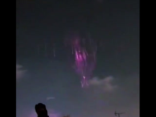 Red sprites and secondary gigantic jet over ibaraki prefecture, japan taken on august 30 in tokyo