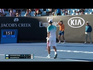 Diego schwartzman alexandr dolgopolov match highlights australian open 2018