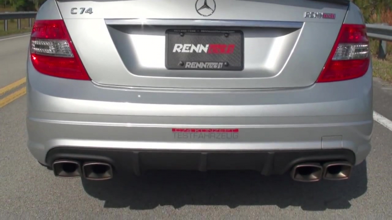 Renntech c63 with akrapovic titanium exhaust system