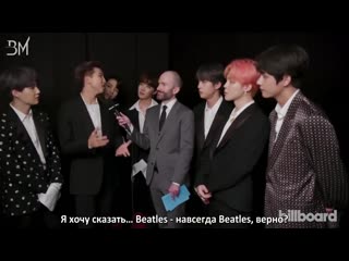 [rus sub][02 05 19] bts win top duo group bbmas 2019 backstage interview