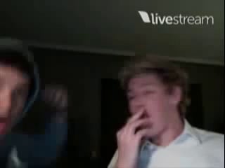 Liam payne and niall horan dancing on i'm sexy and i know it twitcam