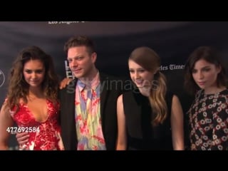 Nina dobrev taissa farmiga angela trimbur and todd stock footage video getty images