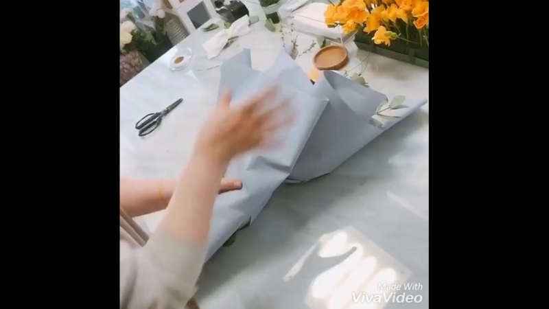 Нежная подача букета