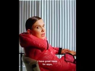 Millie bobby brown for new campaign moncler /