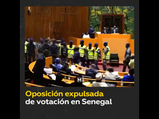 Expulsan a la oposición del parlamento de senegal en medio de una votación