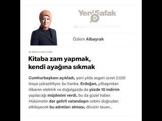 Özlem albayrak kitaba zam yapmak, kendi ayağına sıkmak