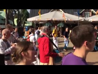 Niranjana swami at ratha yatra in palanga, lithuania – 20 jun 2015