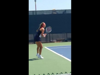 Vika azarenka practice at w&sopen 2015