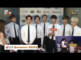 [interview] 150630 bts warm up time cut @ the show