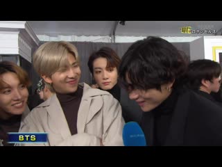 200127 bts interview by wowow @ 62nd annual grammy awards red carpet