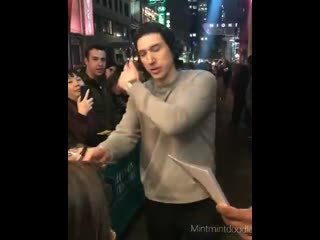 I gave adamdriver my doodle of the playbill at the burnthisbway burnthis stage door